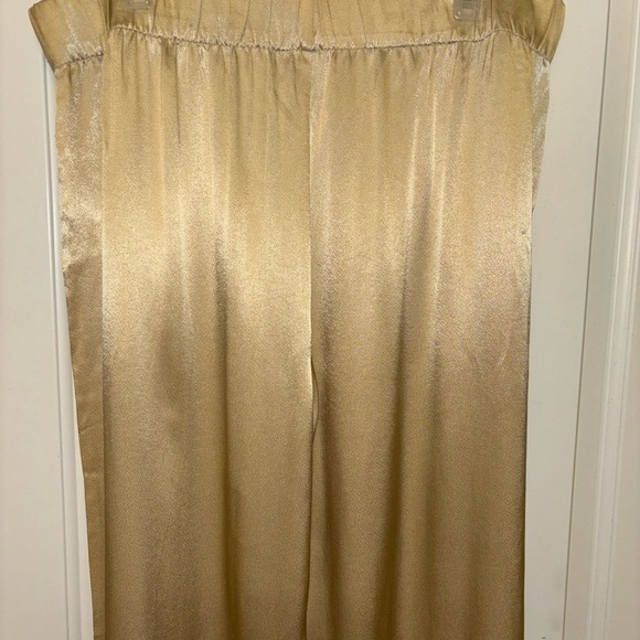 J. Crew Astrid Wide Leg Pant in Luster Crepe Satin Size 16 Champagne Off White - Picture 5 of 10